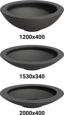 Produktbild von Adezz Ceder Pflanzgefäß Fiberglas Pflanzkübel Blumenkübel Blumentopf schwarz
