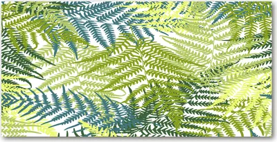 Produktbild von Tulup® Leinwandbild - 140x70 cm - Wandkunst - Drucke auf Leinwand - Leinwanddruck  - Blumen & Pflanzen - Grün - Farne Muster
