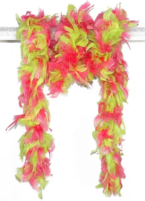 Produktbild von Gelb-Pinke Federboa (60g / 180cm)