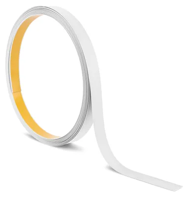 Imagen del producto de Omgoods - Moldura autoadhesiva de PVC - Tira decorativa blanca de 10 metros