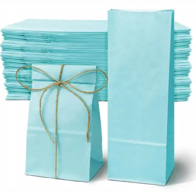 Image de Allbag Sacs en papier cadeau 10x7x28 cm bleu pastel