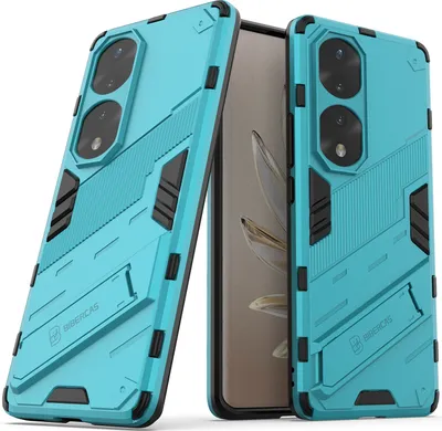 Produktbild von Armor Hülle für Honor 70 Pro, Hybrid PC TPU Bumper Stoßfestes Schutzhülle mit Standfunktion Blau