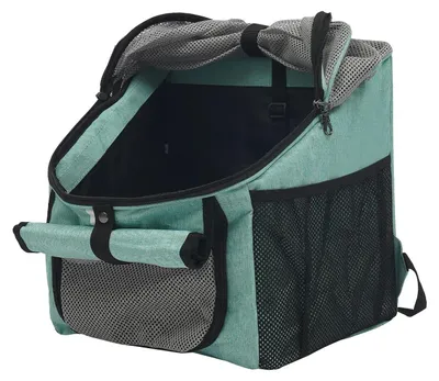 Obrázok produktu pre Košík na bicykel 2 v 1 pre psov – skladací batoh pre domáce zvieratá – pre malé psy do 7,5 kg – priedušné PVC a tkanina Oxford 300D – výška 33 cm – modrá