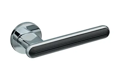 Produktbild von Gavroche Türgriffe Silber Chrom Schwarz Set Türklinken für Innentüren Drückergarnitur Zimmertür ohne Rosettengarnitur aus Zink Türbeschlag
