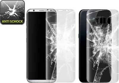 Produktbild von 4x Panzerfolie für Samsung Galaxy S8 FULL COVER Anti-Schock Displayfolie KLAR FB