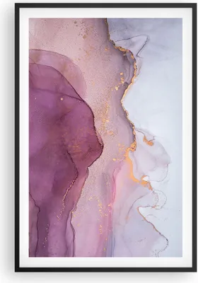 Produktbild von Gerahmtes Poster - Schwarzer Rahmen - Marmor Pink Violett - 61x91,5 cm - Wand Bild - Wanddeko - Wandbilder - Kunstposter - Wandposter - Bilderrahmen - Bilder - Kunstdruck - P2BPA61x91-4668
