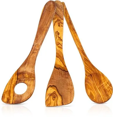 Produktbild von Holz-Kochgeschirr-Set, handgefertigt, mit Holzlöffel