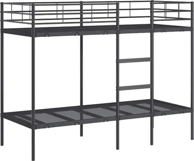 Produktbild von Etagenbett ohne Matratze Schwarz 75x190 cm Stahl