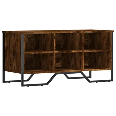 Obrázok produktu pre vidaXL Stojan na topánky smoke oak 90x38x45,5 cm materiál na báze dreva