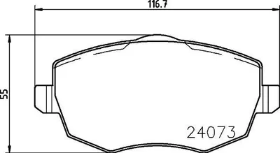 Produktbild von HELLA Bremsbeläge Satz Vorne Bremsklötze für LANCIA YPSILON (843) 8DB 355 011-221