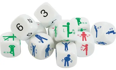Produktbild von EDUPLAY 120756 Bewegungswürfel, mehrfarbig, 12-teilig (1 Set)
