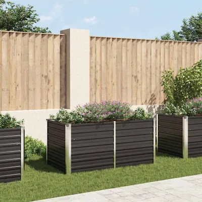 Produktbild von vidaXL Hochbeet Anthrazit 160 x 80 x 77 cm Verzinkter Stahl