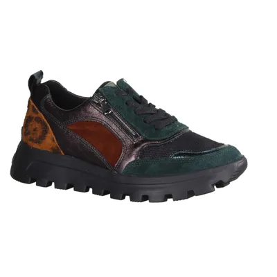 Produktbild von Waldläufer H-Ajala 993H01-852 Orthotritt Damenschnürer, Leder/Textil, Grün/Black - Damenschuhe Bequeme Schnürschuhe, Mehrfarbig, leder/textil (order diletta camino)