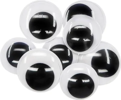 Produktbild von Stück Selbstklebend Wackelaugen, 40mm 50mm Runde Wiggle Googly Augen Kunststoff Puppe Augen Kulleraugen Selbstklebend Aufkleber, Kunststoff Augen zum Basteln, für DIY Scrapbooking Handwerk