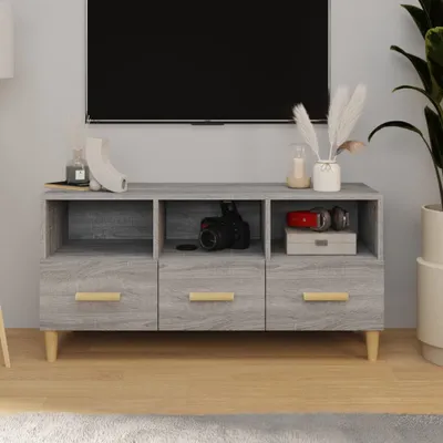 Produktbild von The Living Store TV-Schrank Grau Sonoma 102x36x50 cm Holzwerkstoff