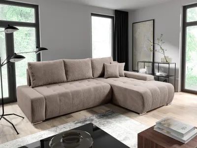Produktbild von KEF Ecksofa Vera – L-Form – 265x85x185 cm – Liegefläche 140x215 cm – Mit Schlaffunktion – Rollsystem zur Ausklappung – Rechtsseitig - Paso 2