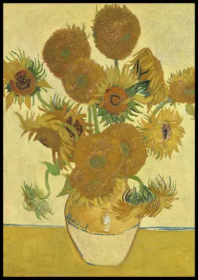 Zdjęcie produktu dla Plakat 70x100cm  Słoneczniki, Van Gogh Vintage do Salonu