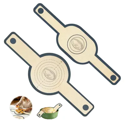 2er-Set Backmatten für Brot, oval und rund, Silikon, hitzebeständig