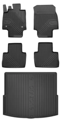 Produktbild von Gummimatten + Kofferraumwanne für Toyota RAV4 V 2019-2026 (SUV, unterer Ladeboden) – Schwarz, passgenau – Wielganizator