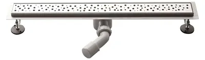 Produktbild von Aqualine BUCANERA Bodenrinne aus Edelstahl mit Rost, L-900, DN50