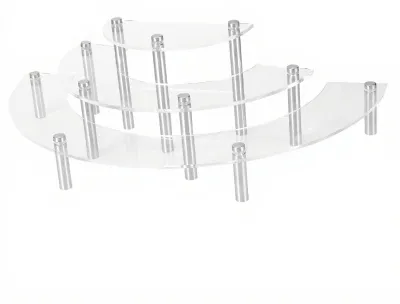 Produktbild von 3-stöckiger Cupcake-Ständer - Acryl-Etagere für Desserts - Tortenpräsentation - 3 Ebenen