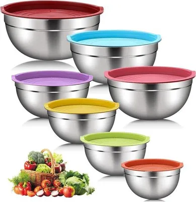 Productafbeelding van Famanu 7-delige premium schaalset van roestvrij staal - keukenaccessoires