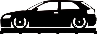 Schlüsselbrett Hakenleiste Motiv A3 8P S-Line Auto schwarz