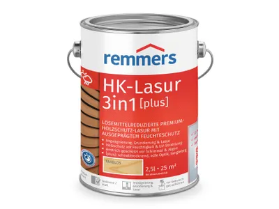 Produktbild von Remmers Aqua HK-Lasur 3in1 farblos 2,5 l, Holzlasur