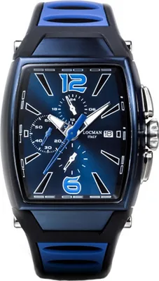 Produktbild von 0550B02S-BLBLSKSB Italy Herrenuhr Tremila Chrono blau/schwarz Ref. 0550 Locman