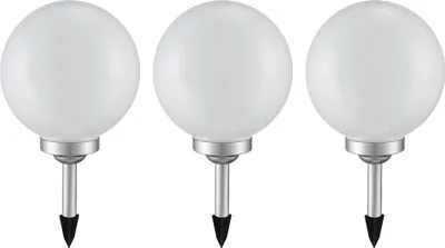 Produktbild von 3er Set LED Solar Kugel Stecklampen, Durchmesser 20 cm,SOLAR