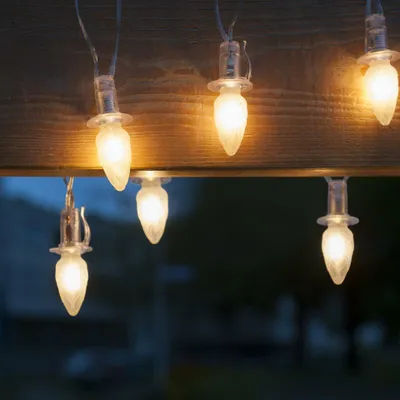 Imagen del producto de Lámpara colgante LED de filamento para exteriores, color blanco, ampliable, con cable transparente y transformador de red