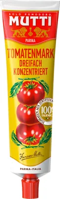 Produktbild von Mutti Tomatenmark dreifach konzentriert (200g Tube) + usy Block
