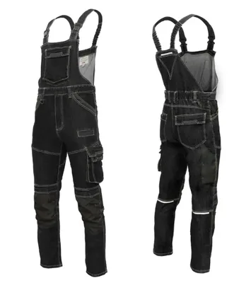 Produktbild von Arbeitskleidung ART.MAS JEANS Latzhose Arbeitshose Bundhose Schwarz Gr. XL