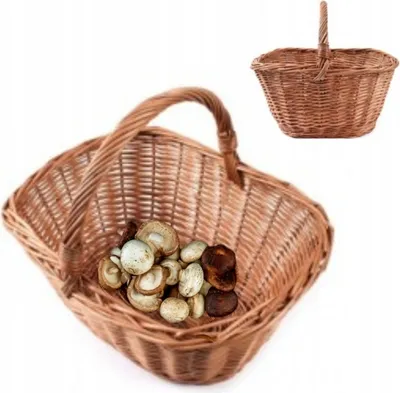 Image de Panier en osier pour champignons 40 x 32 x 16 cm