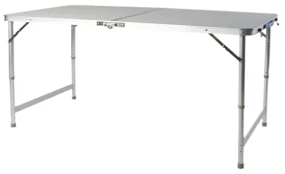 Großer Alu Klapptisch höhenverstellbar Campingtisch Tragegriff L120xB60xH58/70cm