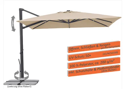Produktbild von Schneider Ampelschirm Rhodos Smart natur 300 x 300 cm