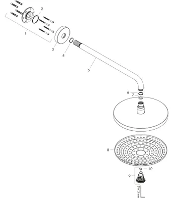 Produktbild von Hansgrohe Kopfbrause Raindance Select S 240 2jet 240mm Brausearm 390mm Weiss / Chrom
