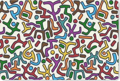 Produktbild von MuchoWow® Schreibtischunterlage Abstrakt - Muster - Afrika 60x40 cm - XXL Mauspad - Großes Mauspad