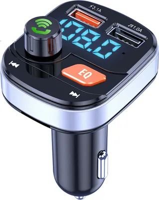 Immagine prodotto di Trasmettitore Fm senza fili Caricabatterie USB doppio Adattatori radio wireless Bluetooth 5.0 Nero