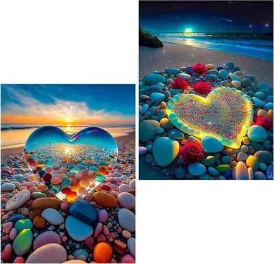 Produktbild von Diamant Malerei Set 30x40cm Sonnenuntergang Wanddekor für Erwachsene und Kinder