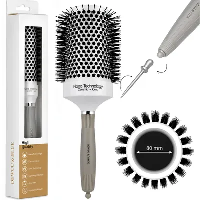 Produktbild von Thermobürste 80 mm Keramik Rundbürste für Haare zum Stylen mit Ionentechnologie, KI-generiertes Bild