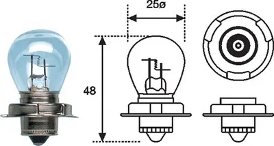Produktbild von 1x MAGNETI MARELLI S3 Glühlampe Fernlicht 12V 15W Halogen 002588300000