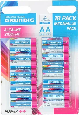 Immagine prodotto di Grundig - Set di batterie alcaline AA / LR6 1,5V 18 pezzi.