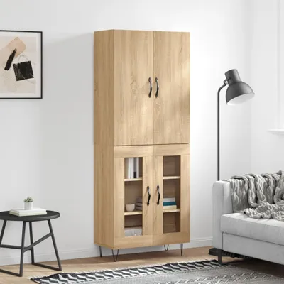 Produktbild von vidaXL Highboard Sonoma-Eiche 69,5x34x180 cm Holzwerkstoff