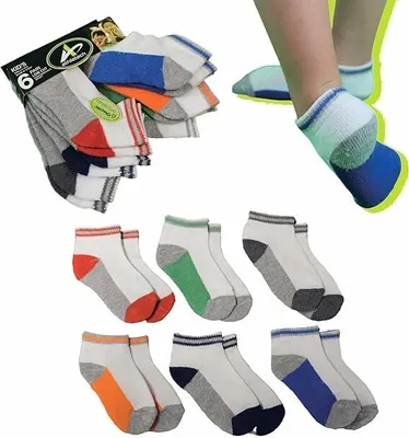 Produktbild von Athletech 6 Paar Low-Cut-Sportsocken für Kinder 3-5 Jahre bis Gr. 34 bunt