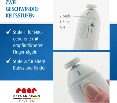 Produktbild von reer 81100, Nagelfeile, Tasten, Weiß, Akku, AAA, Box