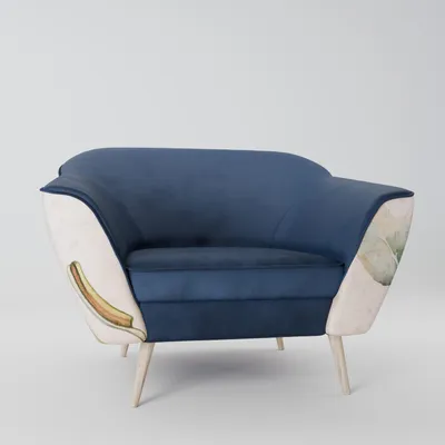 Immagine prodotto di SpaceRebels poltrona soggiorno - Poltrona relax divano singolo per camera da letto - Poltrona TV - Poltrona imbottita con gambe in legno - blu