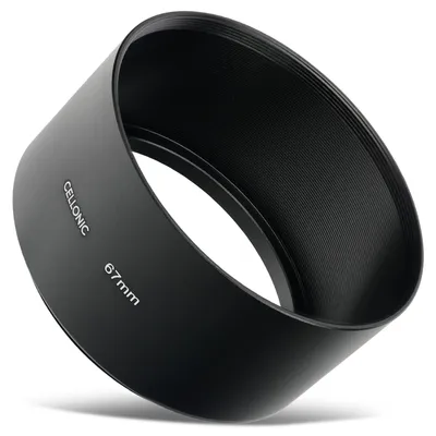 Produktbild von CELLONIC Tele Objektiv Gegenlichtblende kompatibel mit Ø 67mm - Filtergewinde Ø 67mm Objektiv Sonnenblende Kamera Streulichtblende Lens Hood