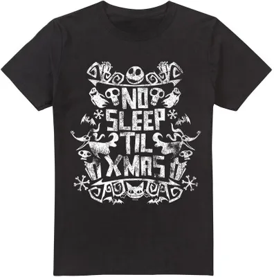 Immagine prodotto di The Nightmare Before Christmas - Maglietta "No Sleep Till Xmas" da uomo TV3428 (L) (Nero)