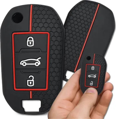 Image de EDIBAZZAR | HOUSSE EN SILICONE Etui pour clés Peugeot 301 3008 508 Citroën C-Elysee C3 C4L
